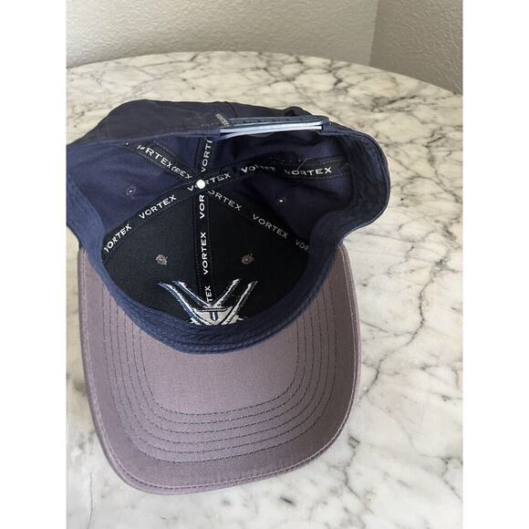 Vortex Optics SnapBack Hat One Size Navy Gray Logo Adjustable - Picture 3 of 4